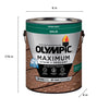 Olympic Maximum Solid Color Tintable Semi-Gloss White Base 2 Base 2 Acrylic Latex Stain and Sealant (Pack of 4)