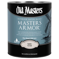 Old Masters Masters Armor Satin Clear Water-Based Floor Finish 1 qt. (Pack of 4)