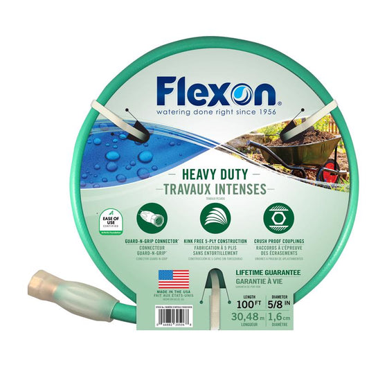 Flexon 5/8 in. D X 100 ft. L Heavy Duty Garden Hose Green (Pack of 3)