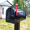 Architectural Mailboxes Elite Classic Galvanized Steel Post Mount Black Mailbox - Deal of The Week