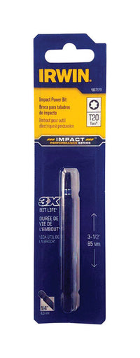 Irwin Impact Performance Series Torx T20 X 3-1/2 in. L Power Bit S2 Tool Steel 1 pc