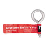 Hampton 7/16 in. Dia. x 1-5/8 in. L Polished Stainless Steel Screw Eye 60 lb. 1 pk (Pack of 20)