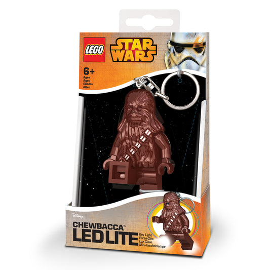 Lego  Star Wars Chewbacca  2 in. Dia. Plastic  Brown  Loop  Key Chain w/LED Light