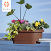 Bloem 24 in. Chocolate Deck Rail Planter