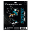 NHL - San Jose Sharks 3 Piece Decal Sticker Set