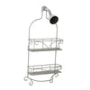 Zenna Home 24 in. H X 3.75 in. W X 12 in. L Satin Nickel Silver Shower Caddy