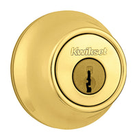 Kwikset Polished Brass Metal Double Cylinder Deadbolt (Pack of 3)