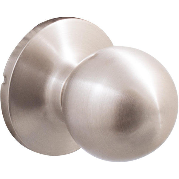 Ball Door Knob, Passage (Hall/Closet) Latch, Satin Nickel by Stone Harbor Hardware