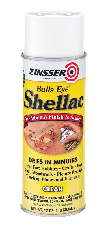 Zinsser Bulls Eye Clear Shellac Finish And Sealer 12 Oz. (Pack Of 6)
