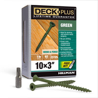 Deck Plus No. 10  x 3 in. L Star Flat Head Exterior Deck Screws 1 lb.