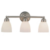 Bel Air Lighting Ardmore Brushed Nickel Silver 3 lights Incandescent Vanity Light Wall Mount