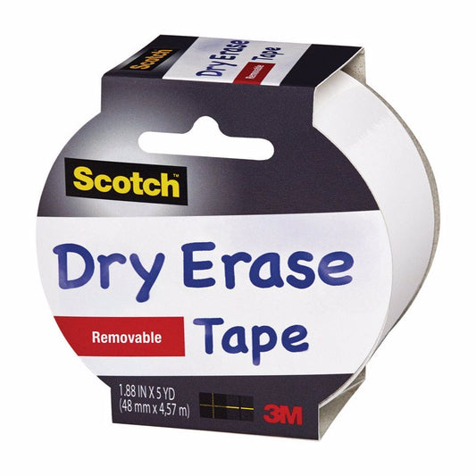 3M 1905R-De-Wht 1.88" X 5 Yards White Scotch Dry Erase Tape