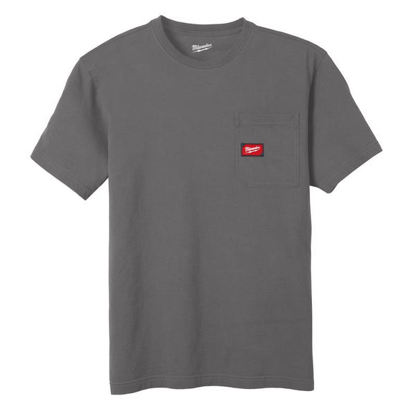 Camiseta de cuello redondo de manga corta gris para hombre Milwaukee Gridiron XXL
