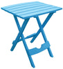 Adams Quik-Fold Pool Blue Rectangular Resin Folding Side Table - Open Box