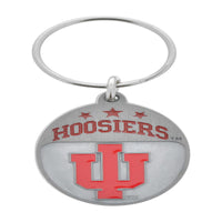 Hillman Indiana Hoosiers Metal Silver Decorative Key Chain (Pack of 3).