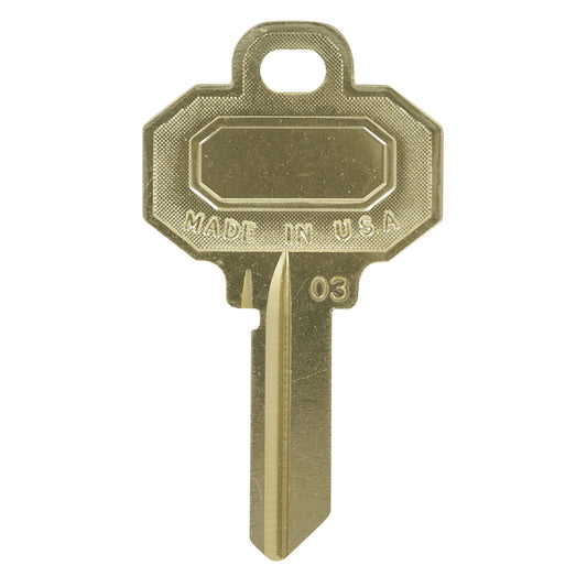 Hillman Traditional Key House/Office Universal Key Blank Single  For Baldwin (Pack of 10).