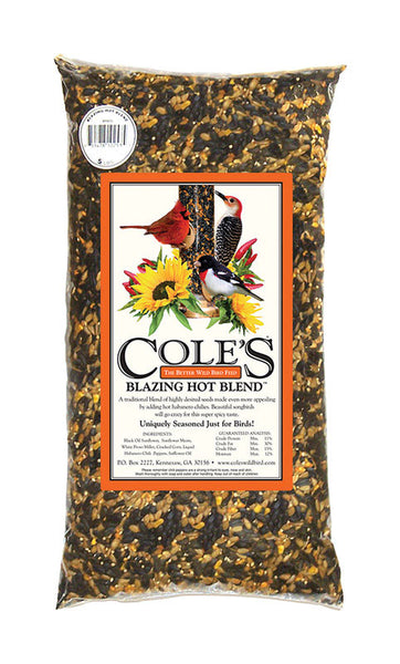 Alimento para aves silvestres Cole's Blazing Hot Blend con aceite de girasol negro, surtido de especies, 20 lb (paquete de 2)