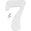 Hy-Ko 6 in. White Plastic Number 7 Mounting Screws 1 pc. (Pack of 5)