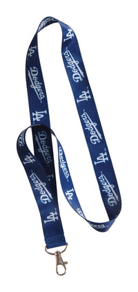 Hillman MLB - Dodgers Polyester Black/White Lanyard (Pack of 6).