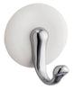 iDesign Silver/White Metal Medium Hook 2 pk