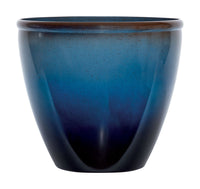 Suncast Seneca 14 in. H X 16 in. W Resin Modern Planter Blue/Brown