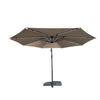 Living Accents 10 ft. Tiltable Taupe Offset Umbrella