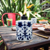 Tiki Blue/White Glass 7 in. Tabletop Torch 1 pc (Pack of 6)