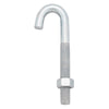 Hampton Medium Zinc-Plated Silver Zinc 0.8125 in. L J-Bolt 175 lb. 1 pk (Pack of 10)