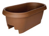 Bloem 24 in. Chocolate Deck Rail Planter