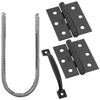 National Hardware V90 Series Galvanized Black Steel Screen/Storm Door Hardware Set 1 pk - Open Box