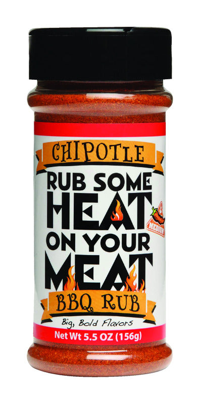 RUB SOME HEAT ON YOUR MEAT Chipotle BBQ Rub 5.5 oz