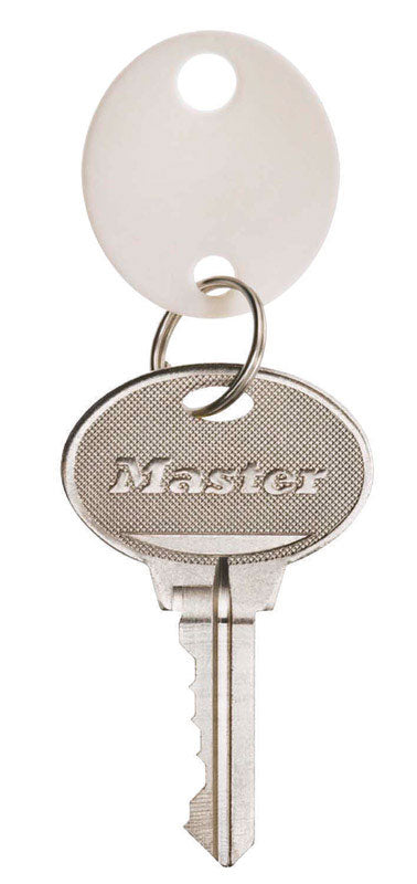 Master Lock Plastic White Round Key Tag