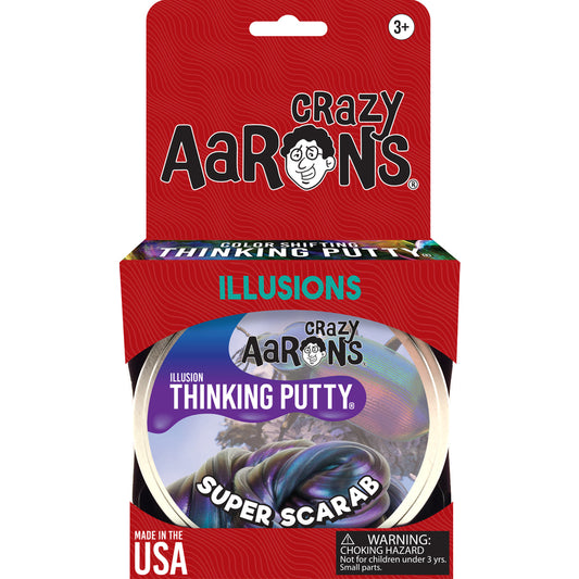Crazy Aaron's Illusion Thinking Putty Super Scarab Putty Silicone Multicolored