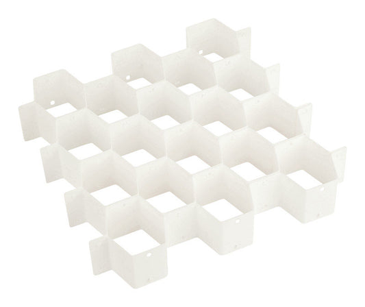 Honey-Can-Do 2.7 in. H X 13.4 in. W X 15 in. D Plastic Adjustable Drawer Organizer