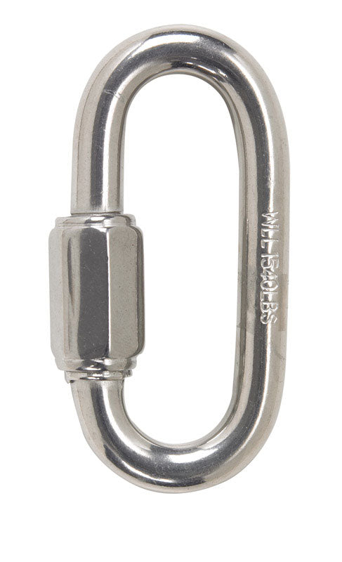 Campbell Chain Polished Stainless Steel Quick Link 1540 lb. 3-1/4 in. L (Pack of 10)