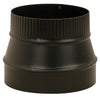 Imperial Black Matte 24 ga. Wall Thick Steel Small End Crimped Stove Pipe Reducer 7 x 6 in.