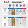 KILZ 3 Premium White Flat Water-Based Stain Blocking Primer 1 qt (Pack of 6)
