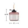 TIKI Adjustable Flame Pink Glass 6.5 in. Tabletop Torch 1 pc (Pack of 6)