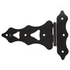 National Hardware 10 in. L Black Ornamental T Hinge 2 pk