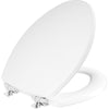 Mayfair Slow Close Elongated White Molded Wood Toilet Seat