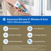 GE White Non-Paintable Shrink & Crack-Proof Silicone Sealant 2.8 oz.
