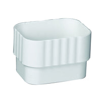 Amerimax 2.4 in. H x 2.25 in. W x 2.4 in. L White Vinyl Downspout Connector
