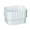 Amerimax 2.4 in. H x 2.25 in. W x 2.4 in. L White Vinyl Downspout Connector
