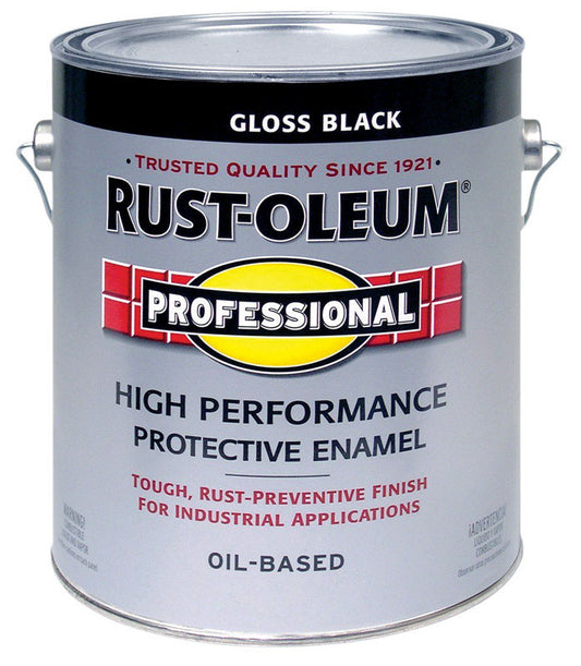 Rust-Oleum Professional High Performance Gloss Black Protective Enamel Indoor and Outdoor 100 g/L (Pack of 2)