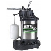 Wayne 1/2 HP 5100 gph Stainless Steel Vertical Float Switch AC Sump Pump 8 ft. - Open Box