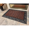 GrassWorx Clean Machine 24 in. W X 36 in. L Brown Wrought Iron Stems and Leaves Astroturf Door Mat