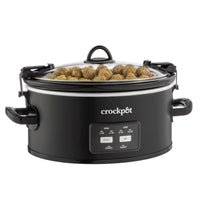 Crock-Pot 6 qt Black Stoneware Programmable Slow Cooker - Open Box
