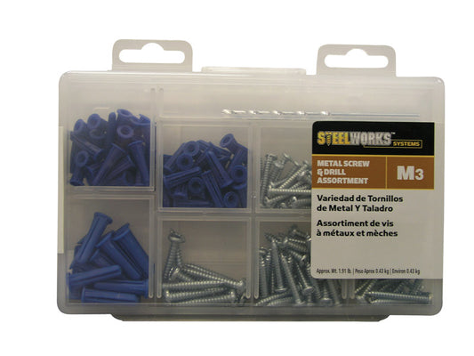 Hillman 3/8 in. Dia. x 1 in. L Plastic/Stainless Steel Pan Head Anchor Kit 213 pk (Pack of 6)