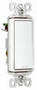 Leviton Decora 15 amps 3-Way Antimicrobial Treated Rocker AC Quiet Switch White 1 pk