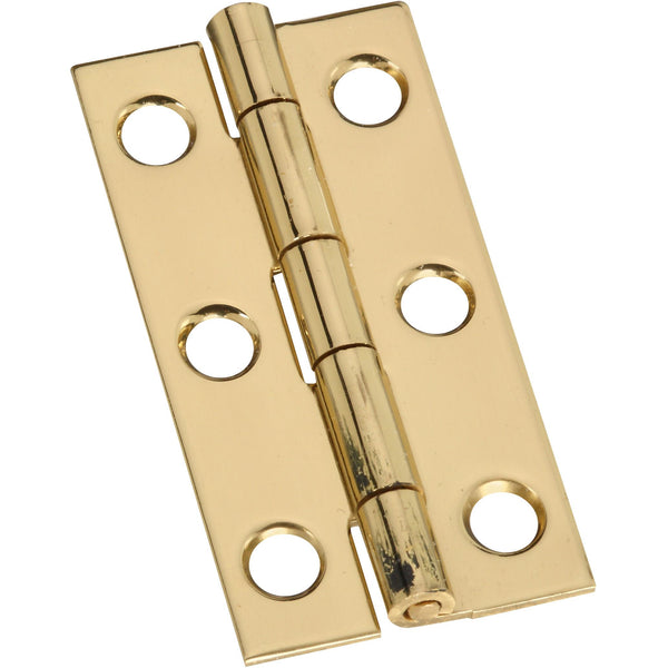 Bisagra estrecha V1800 de 2" x 1", paquete de 2, latón pulido